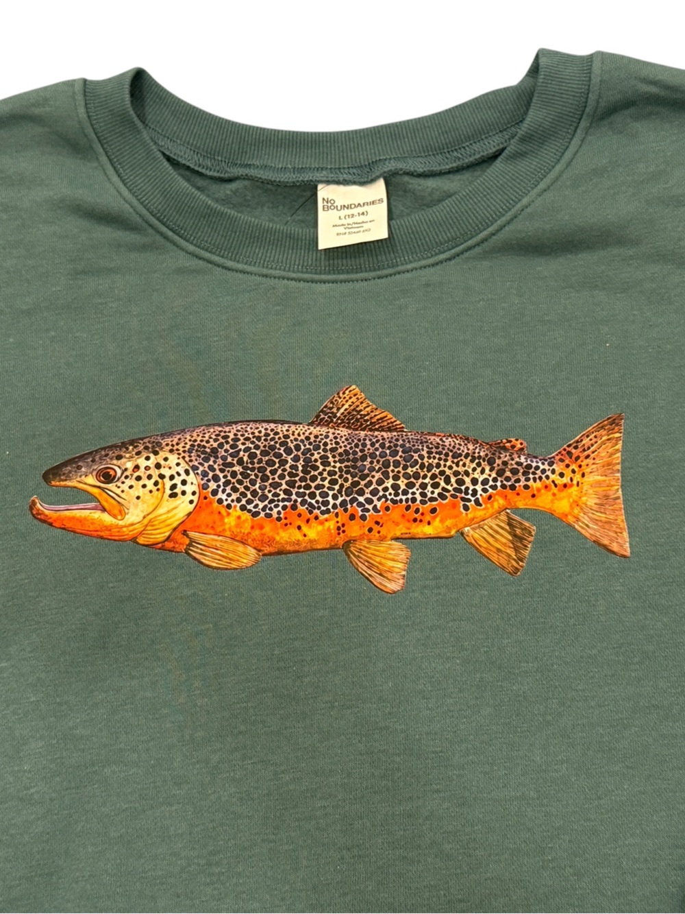 Handmade Trout Women’s Boxy Sweatshirt Large